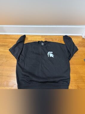 Black Sweatshirt with Spartan Helmet Graphic